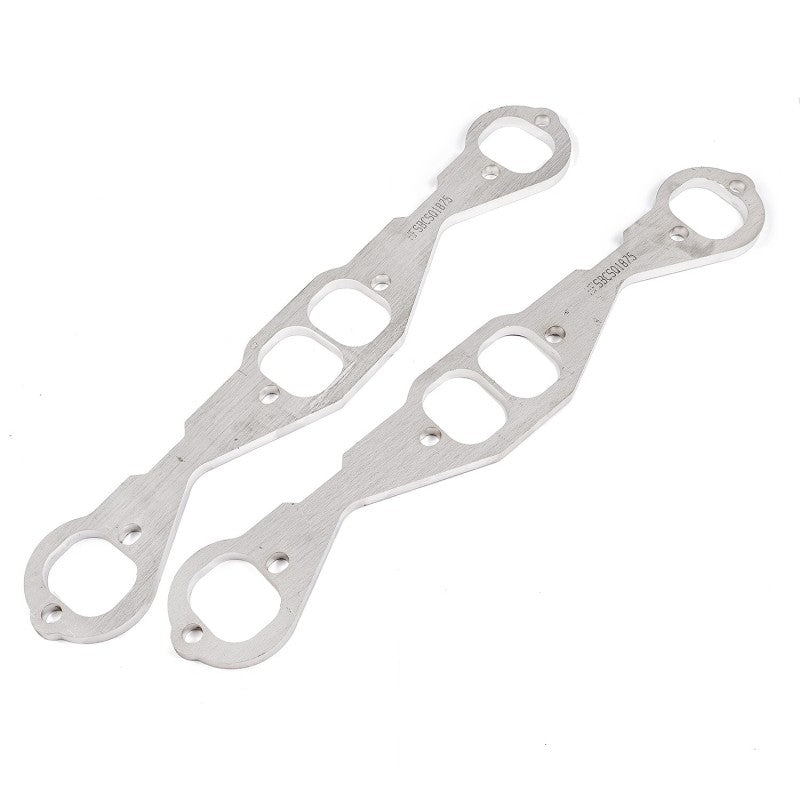 Stainless Works Small Block Chevy Squared Oval Port Header 304SS Exhaust Flanges 1-3/4in Primaries Stainless Works Flanges