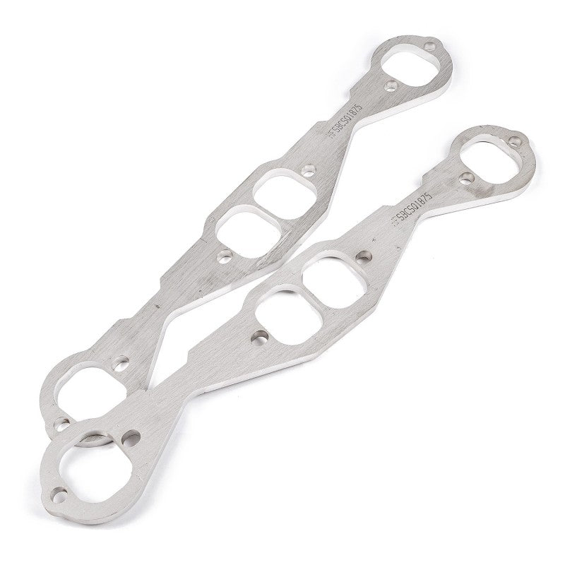 Stainless Works Small Block Chevy Squared Oval Port Header 304SS Exhaust Flanges 1-3/4in Primaries Stainless Works Flanges