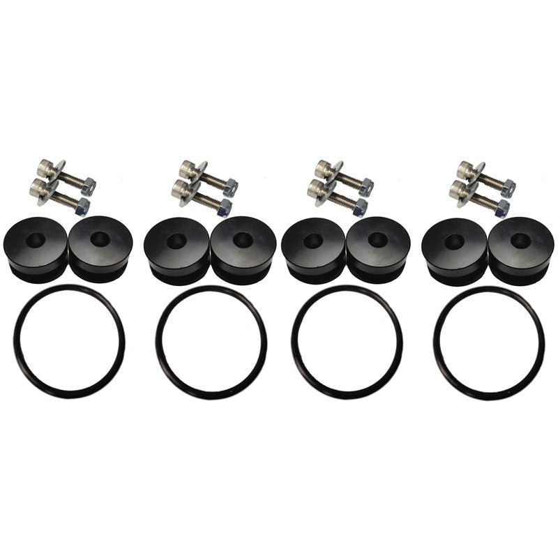 Torque Solution Billet Bumper Quick Release Kit Combo (Black): Universal Torque Solution Quick Release Adapters