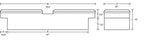 Tradesman Aluminum Economy Cross Bed Truck Tool Box (70in./Side Opening) - Brite