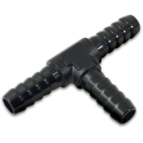 Vibrant 1/4in Barbed Tee Adapter- Black Anodized Vibrant Fittings