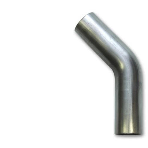 Vibrant 1.75in O.D. T304 SS 45 deg Mandrel Bend 6in x 6in leg lengths (1.75in Centerline Radius) Vibrant Steel Tubing