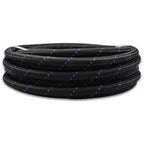 Vibrant -10 AN Two-Tone Black/Blue Nylon Braided Flex Hose (5 foot roll) Vibrant Hoses