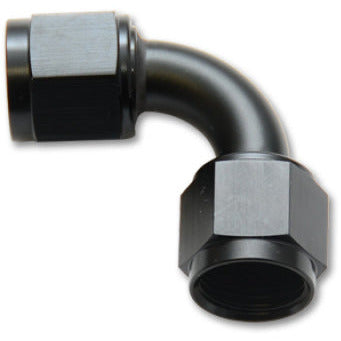 Vibrant -10AN Female 90 Degree Union Adapter (AN to AN) - Anodized Black Only Vibrant Fittings