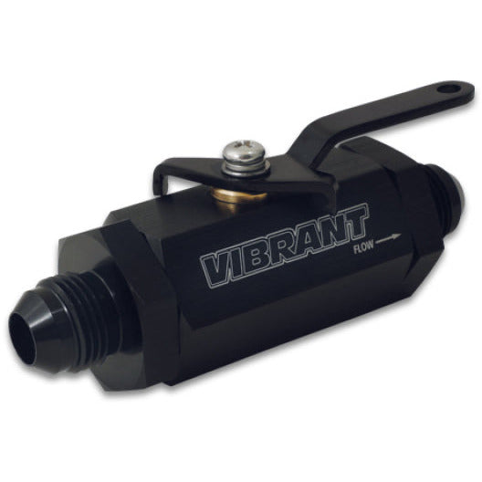Vibrant -10AN to -10AN Male Shut Off Valve - Black Vibrant Fittings