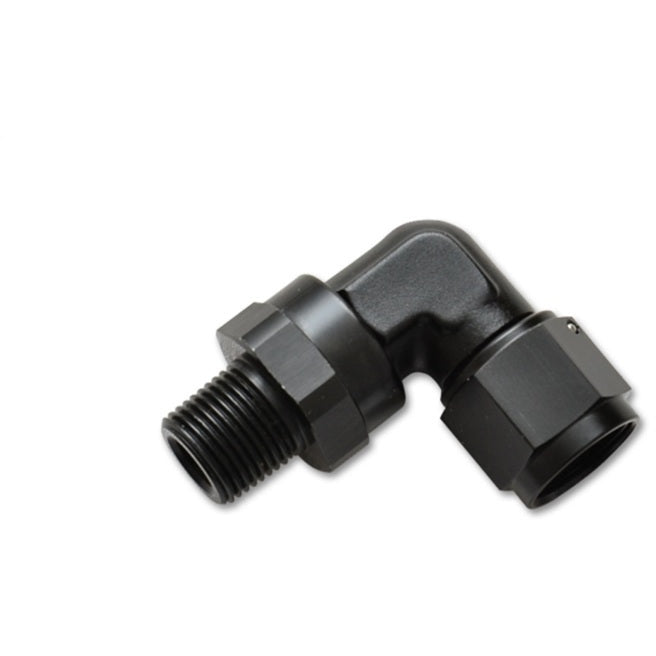 Vibrant -10AN to 3/8in NPT Female Swivel 90 Degree Adapter Fitting Vibrant Fittings