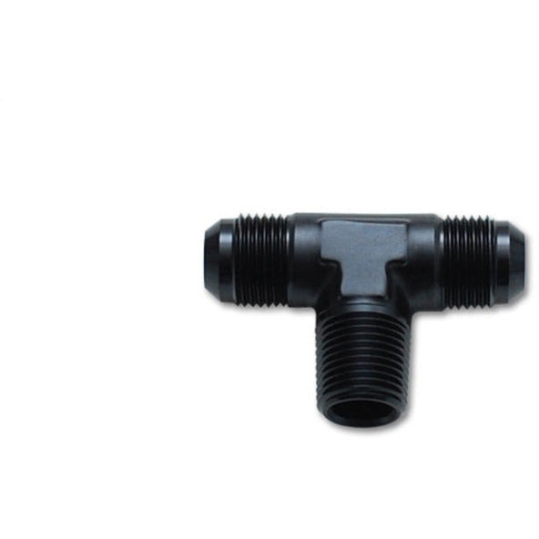 Vibrant -10AN x 1/2in NPT Flare to Pipe Tee Adapter Fitting - Aluminum Vibrant Fittings