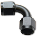 Vibrant -12AN Female 90 Degree Union Adapter (AN to AN) - Anodized Black Only Vibrant Fittings
