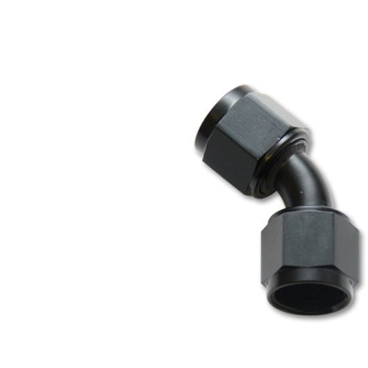 Vibrant -12AN X -12AN Female Flare Swivel 45 Deg Fitting (AN To AN) -Anodized Black Only Vibrant Fittings