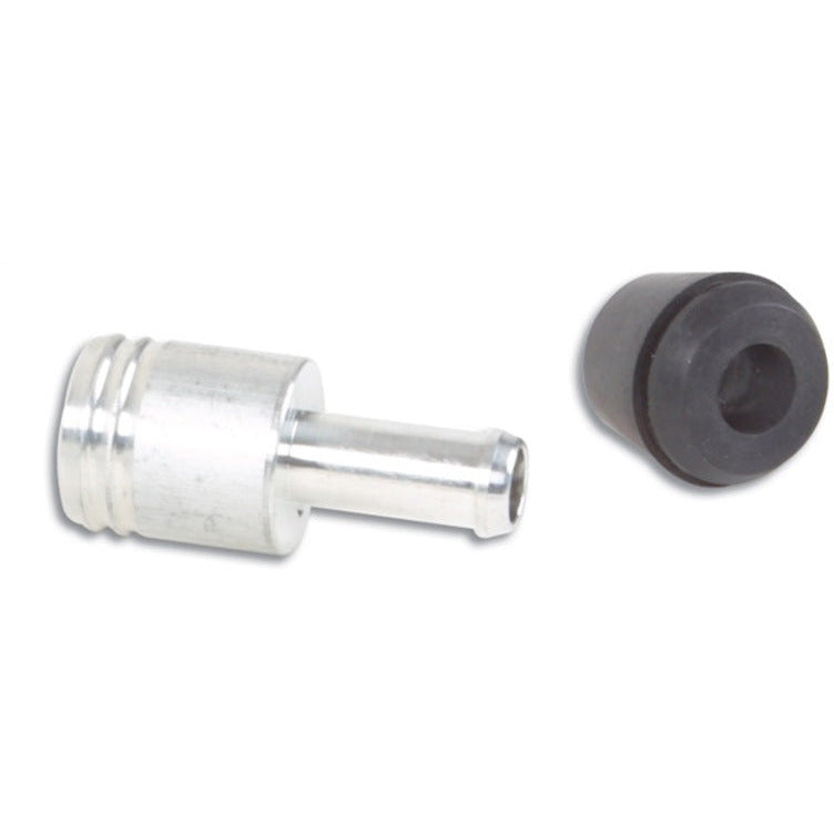 Vibrant 19mm (3/4in) O.D. Aluminum Vacuum Hose Fitting (includes Rubber Grommet) Vibrant Fittings