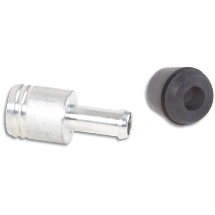 Vibrant 19mm (3/4in) O.D. Aluminum Vacuum Hose Fitting (includes Rubber Grommet) Vibrant Fittings