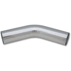 Vibrant 2.5in O.D. Universal Aluminum Tubing (45 degree bend) - Polished Vibrant Aluminum Tubing