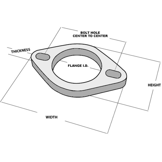 Vibrant 2-Bolt T304 SS Exhaust Flange (3in I.D.) Vibrant Flanges