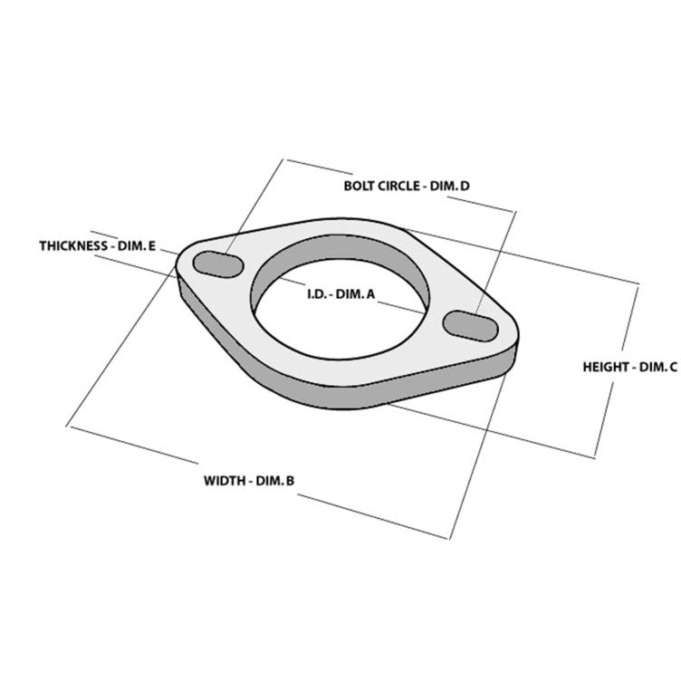 Vibrant 2-Bolt T304 SS Exhaust Flange (4in I.D.) Vibrant Flanges