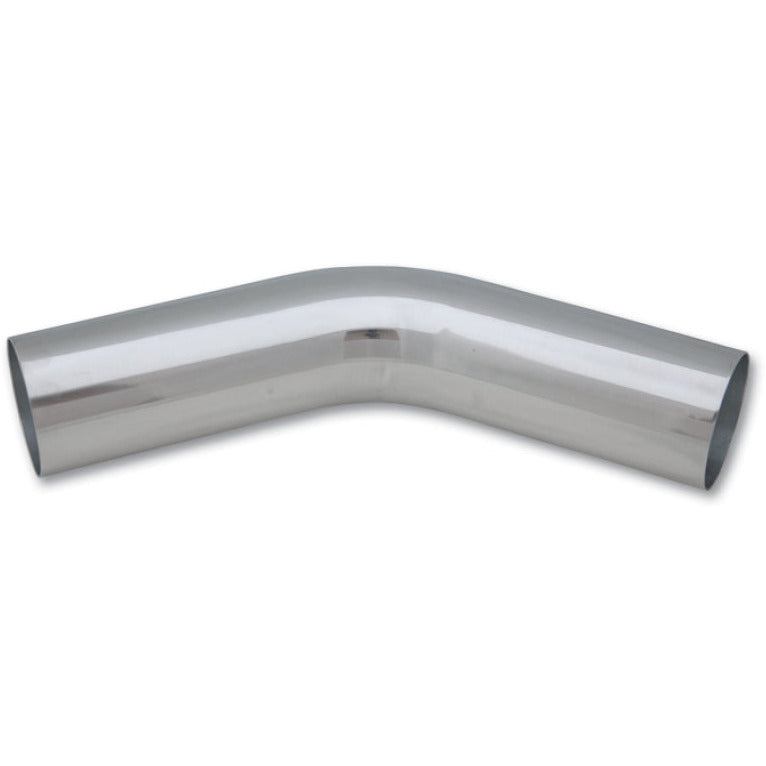 Vibrant 2in O.D. Universal Aluminum Tubing (45 degree bend) - Polished Vibrant Aluminum Tubing