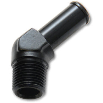 Vibrant 3/4 NPT to 3/4in Barb Straight Fitting 45 Deg Adapter - Aluminum Vibrant Fittings
