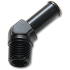 Vibrant 3/4 NPT to 3/4in Barb Straight Fitting 45 Deg Adapter - Aluminum Vibrant Fittings