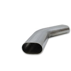 Vibrant 3.5in Oval (Nominal Size) T304 SS 45 deg Mandrel Bend 6in x 6in leg lengths Vibrant Steel Tubing