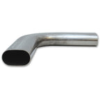 Vibrant 3.5in Oval (Nominal Size) T304 SS 90 deg Mandrel Bend 6in x 6in leg lengths Vibrant Steel Tubing