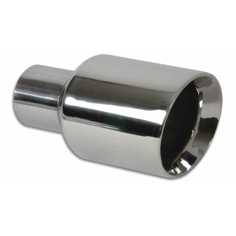Vibrant 3.5in Round SS Exhaust Tip (Double Wall Angle Cut Beveled Outlet) Vibrant Tips
