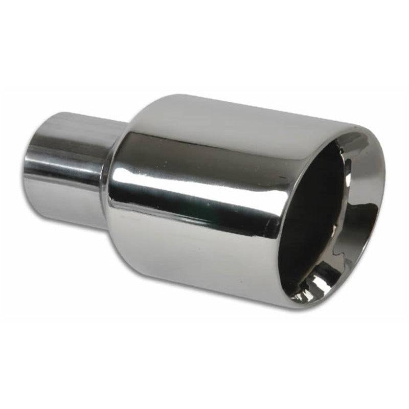 Vibrant 3.5in Round SS Exhaust Tip (Double Wall Angle Cut Beveled Outlet) Vibrant Tips