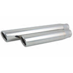 Vibrant 3.5in Round SS Truck/SUV Exh Tip (Single wall Angle Cut Rolled Edge) - 3in inlet 11in long Vibrant Tips
