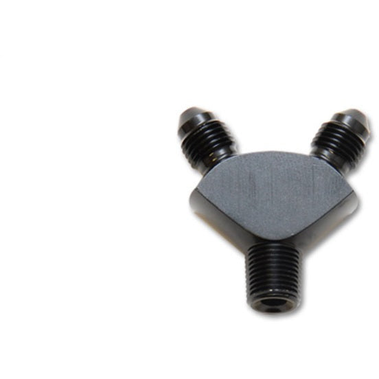 Vibrant -3AN x -3AN x 1/8in NPT Y-Adapter Fitting - Aluminum Vibrant Fittings