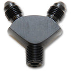 Vibrant -3AN x -3AN x 1/8in NPT Y-Adapter Fitting - Aluminum Vibrant Fittings