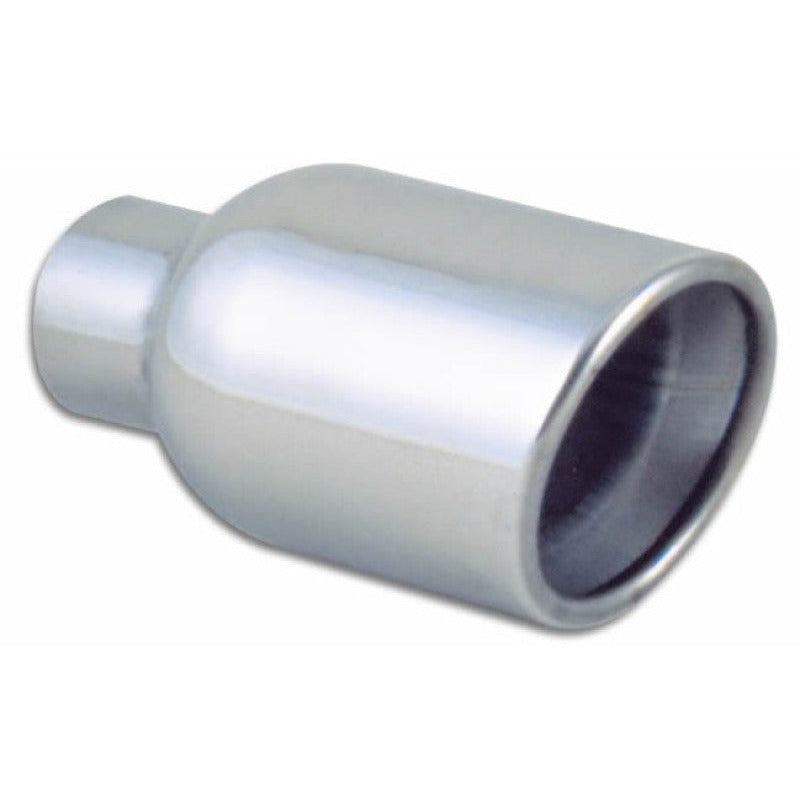 Vibrant 3in ID Dual 4in OD Round SS Tips (Double Wall, Angle Cut) Vibrant Tips