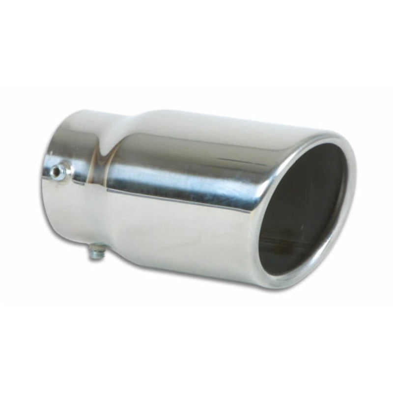 Vibrant 3in Round SS Bolt-On Exhaust Tip (Single Wall Angle Cut Rolled Edge) Vibrant Tips