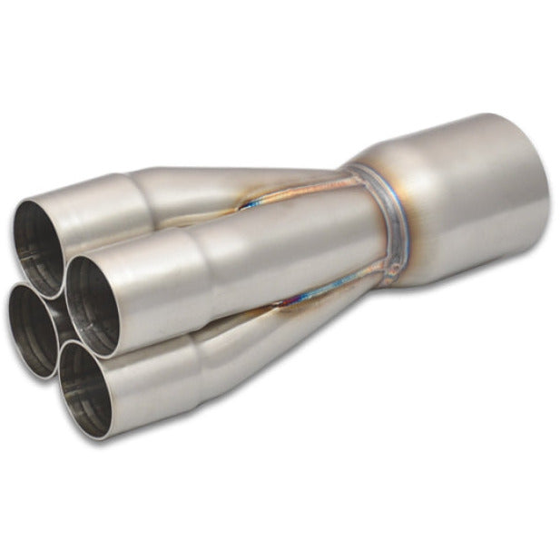 Vibrant 4-1 SS Merge Collectors (1-3/4in Inlet Slipover ID 2-1/2in Merge Outlet OD) Single Unit Vibrant Merge Collectors