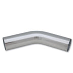 Vibrant 4.5in OD T6061 Aluminum Mandrel Bend 45 Degree - Polished Vibrant Aluminum Tubing