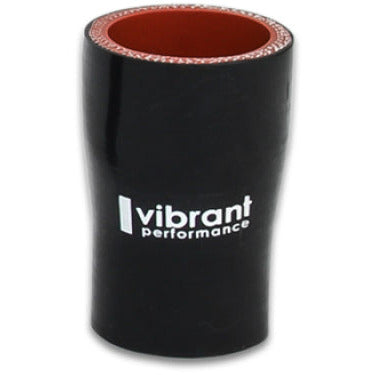 Vibrant 4 Ply Aramid Reducer Coupling 1.5in Inlet x 1in Outlet x 3in Length - Black Vibrant Silicone Couplers & Hoses