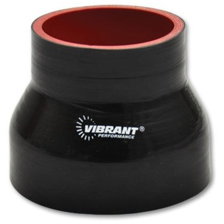 Vibrant 4 Ply Reducer Couper 1.5in ID x 1.375in ID x 3in Long - Black Vibrant Silicone Couplers & Hoses