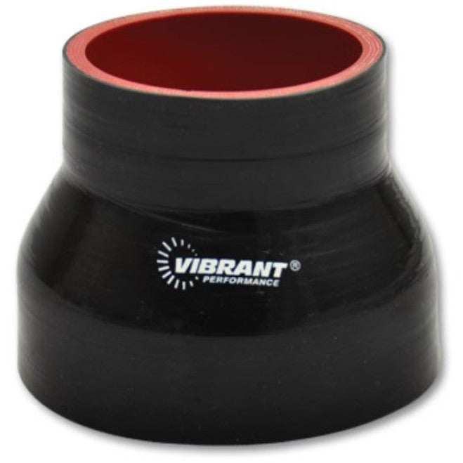 Vibrant 4 Ply Reducer Coupler 3in ID x 2.5in ID x 4.5n Long - Black Vibrant Silicone Couplers & Hoses