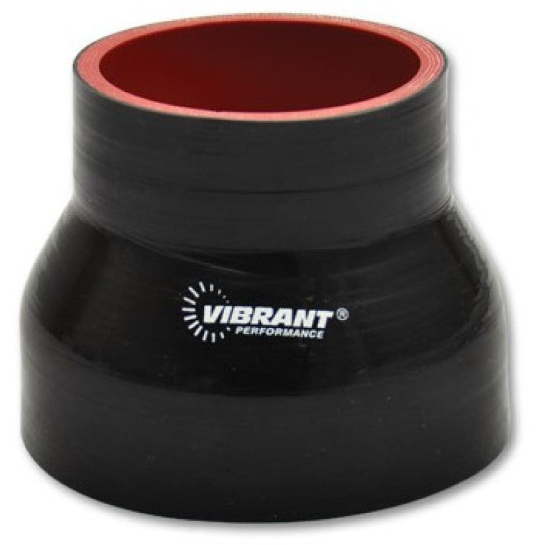 Vibrant 4 Ply Reducer Coupling .75in x .50in x 4in Long - Black Vibrant Silicone Couplers & Hoses