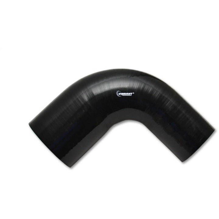 Vibrant 4 Ply Reinforced Silicone 90 degree Transition Elbow - 2.5in I.D. x 3in I.D. (BLACK) Vibrant Silicone Couplers & Hoses