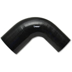 Vibrant 4 Ply Reinforced Silicone 90 degree Transition Elbow - 2.75in I.D. x 3in I.D. (BLACK) Vibrant Silicone Couplers & Hoses