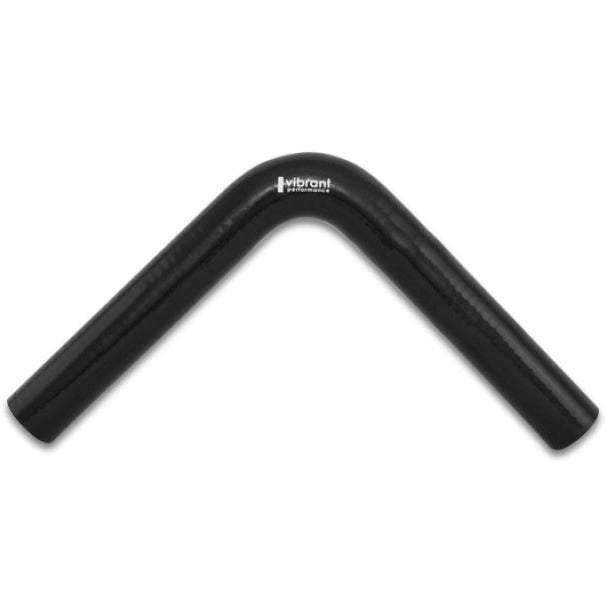 Vibrant 4 Ply Reinforced Silicone Elbow Connector - 1.25in ID x 8in Leg 90 Deg Elbow (BLACK) Vibrant Silicone Couplers & Hoses