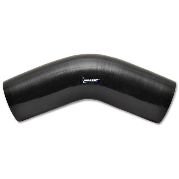Vibrant 4 Ply Reinforced Silicone Elbow Connector - 1.5in I.D. - 45 deg. Elbow (BLACK) Vibrant Silicone Couplers & Hoses