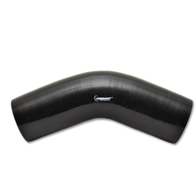 Vibrant 4 Ply Reinforced Silicone Elbow Connector - 1.75in I.D. - 45 deg. Elbow (BLACK) Vibrant Silicone Couplers & Hoses
