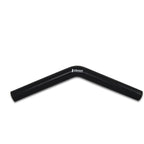Vibrant 4 Ply Reinforced Silicone Elbow Connector - 1in ID x 8in Leg 45 Deg Elbow (BLACK) Vibrant Silicone Couplers & Hoses
