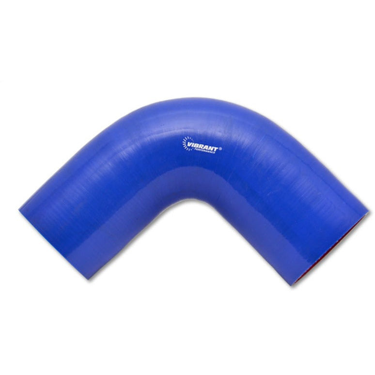Vibrant 4 Ply Reinforced Silicone Elbow Connector - 2.5in I.D. - 90 deg. Elbow (BLUE) Vibrant Silicone Couplers & Hoses