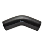 Vibrant 4 Ply Reinforced Silicone Elbow Connector - 3.5in I.D. - 45 deg. Elbow (BLACK) Vibrant Silicone Couplers & Hoses