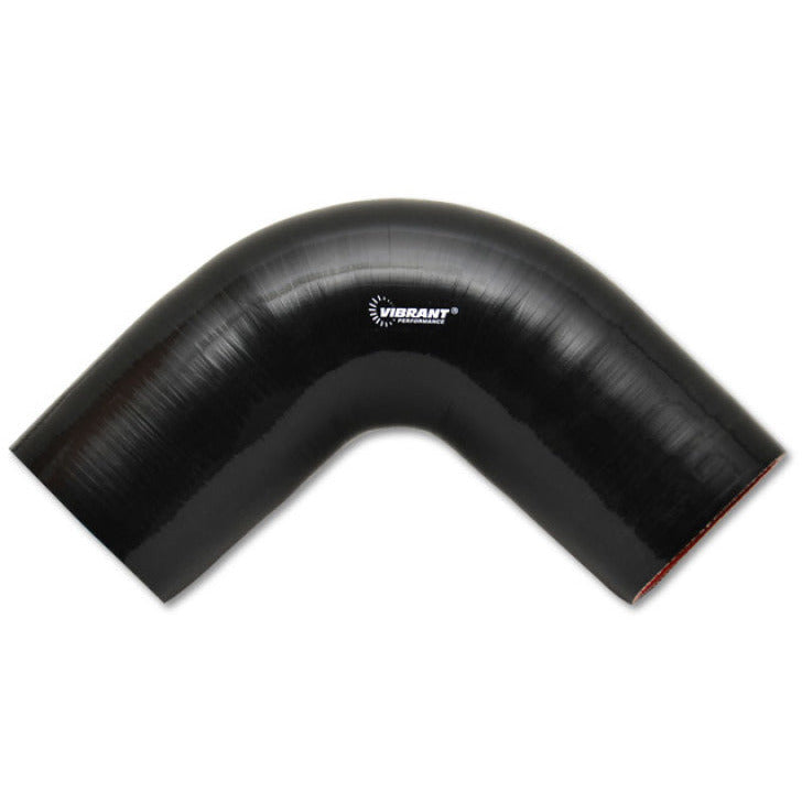 Vibrant 4 Ply Reinforced Silicone Elbow Connector - 5in ID x 4in Leg 90 Deg Elbow (BLACK) Vibrant Silicone Couplers & Hoses