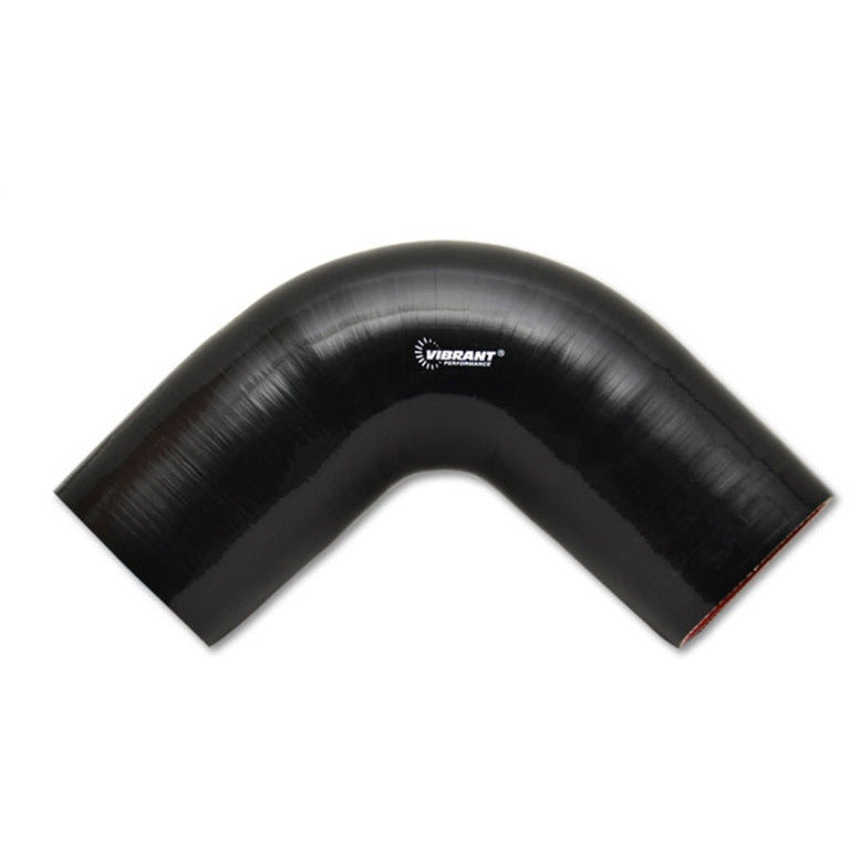 Vibrant 4 Ply Reinforced Silicone Elbow Connector - 5in ID x 4in Leg 90 Deg Elbow (BLACK) Vibrant Silicone Couplers & Hoses