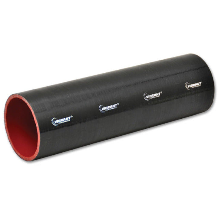 Vibrant 4 Ply Reinforced Silicone Straight Hose Coupling - 1.75in I.D. x 12in long (BLACK) Vibrant Silicone Couplers & Hoses