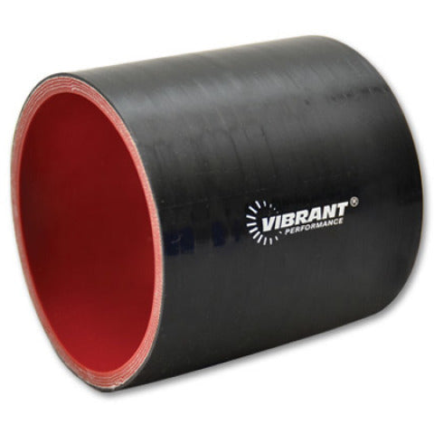 Vibrant 4 Ply Reinforced Silicone Straight Hose Coupling - 3in I.D. x 3in long (BLACK) Vibrant Silicone Couplers & Hoses