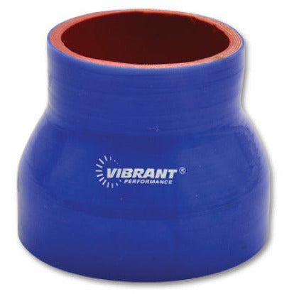 Vibrant 4 Ply Reinforced Silicone Transition Connector - 2in I.D. x 2.5in I.D. x 3in long (BLUE) Vibrant Silicone Couplers & Hoses