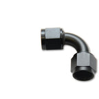 Vibrant -4AN Female 90 Degree Union Adapter (AN to AN) - Anodized Black Only Vibrant Fittings